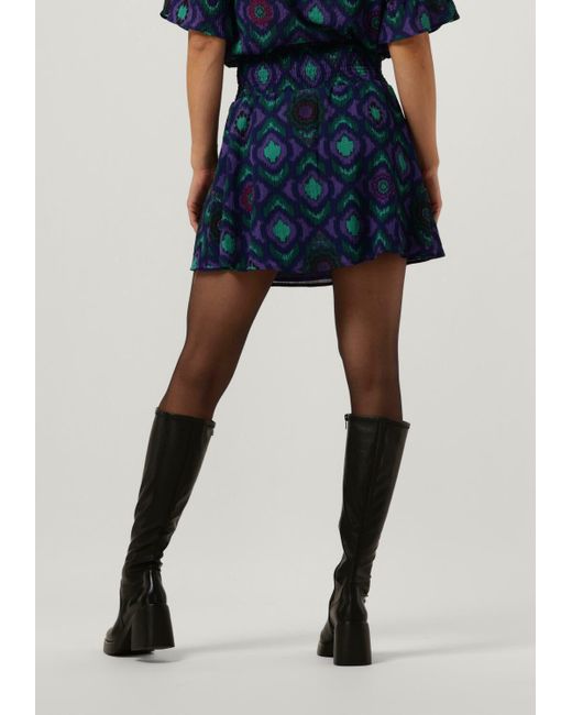 Alix The Label Blue Minirock Ladies Woven Ikat Mini Skirt