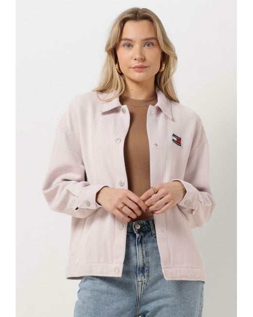 Tommy Hilfiger Natural Bluse Tjw Herringbone Overshirt