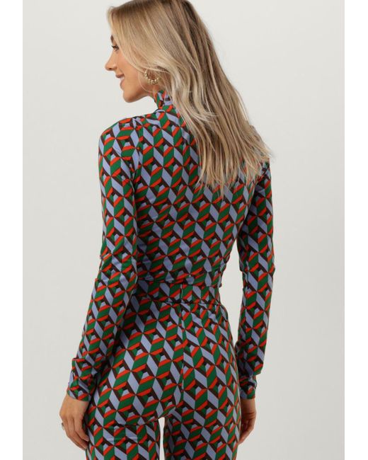 Colourful Rebel Black Neyo Graphic Peached Turtleneck Top