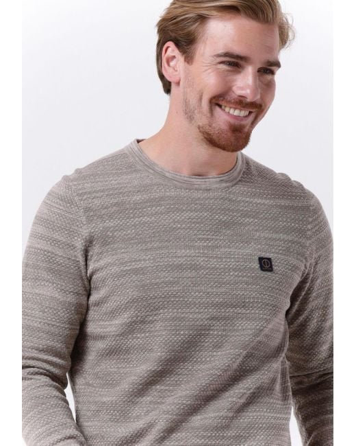 Dstrezzed Pullover Crew Neck Popcorn Melange Herren in Gray für Herren