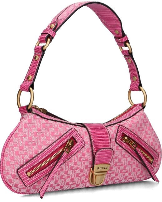 Guess Pink Umhängetasche Belle Vintage Top Zip Shoulder Bag
