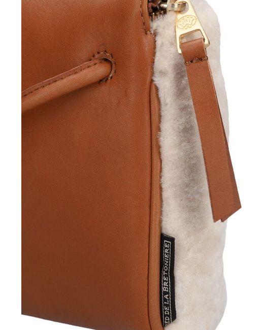 Fred De La Bretoniere Natural Umhängetasche Marianneke Furry Small
