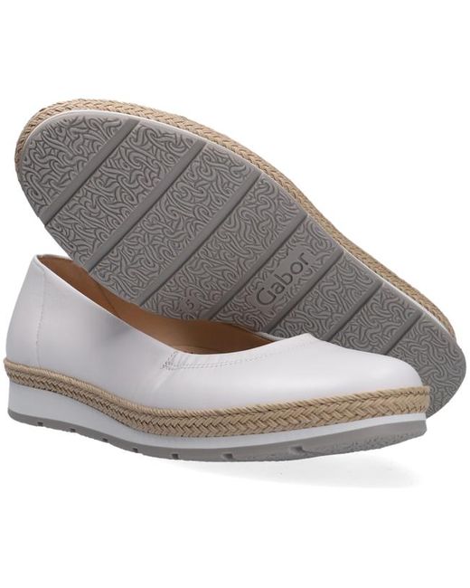 Gabor Rubber Witte Instappers 400.1 in het Wit - Lyst