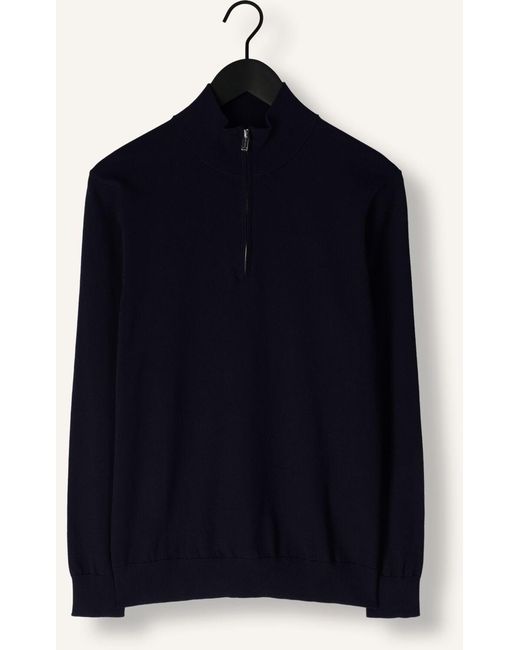 Profuomo Herren Pullover & Cardigans Half Zip Luxury Basic in Blue für Herren