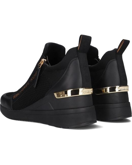 Michael Kors Black Sneaker Low Willis Wedge Trainer