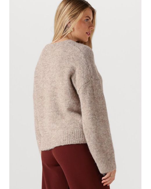 Object Natural Damen Pullover & Cardigans Objsaggia Ls Lo Pullover