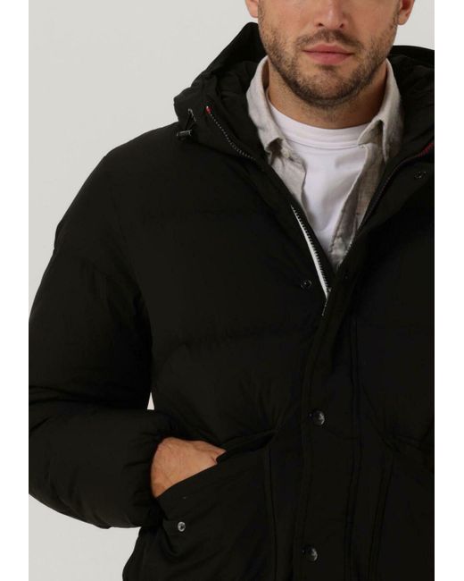 Tommy Hilfiger Wattierte Jack Hilfiger Down Hooded Jacket in Black für Herren
