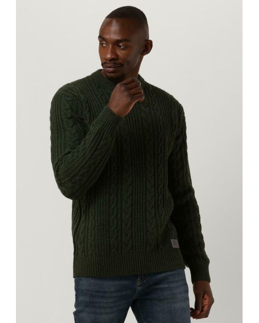 Scotch & Soda Pullover Wool-blend Structure Knit Sweater Kabel in Black für Herren