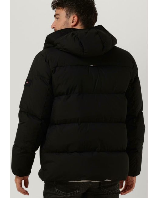 Tommy Hilfiger Wattierte Jack Hilfiger Down Hooded Jacket in Black für Herren