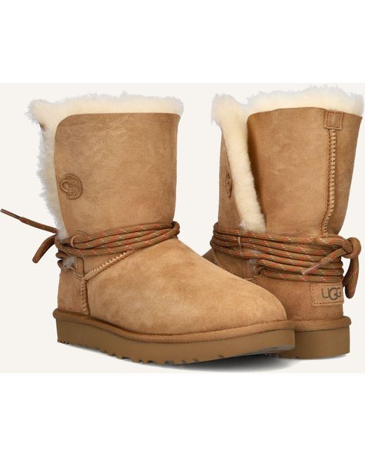 Ugg Brown Damen Stiefel W Bailey Tie