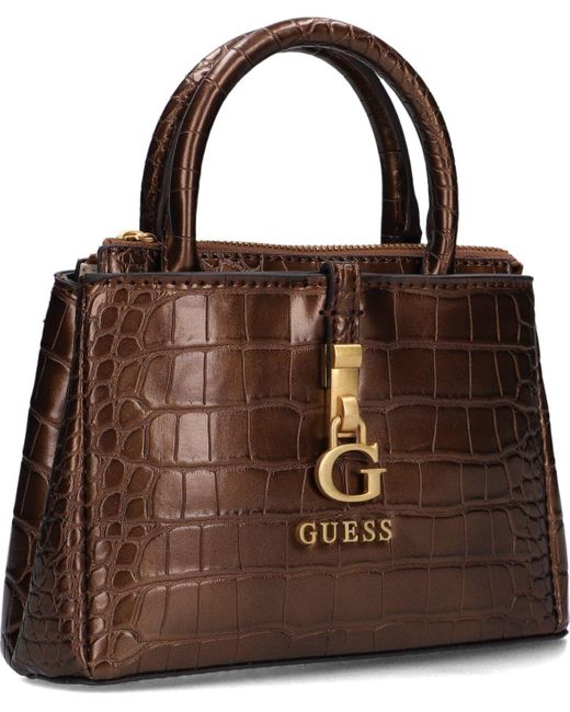 Guess Brown Umhängetasche James Mini Satchel Damen