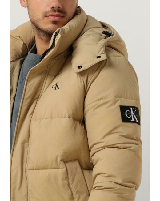 Calvin Klein Wattierte Jack Essentials Non Down Jacket in Natural für Herren
