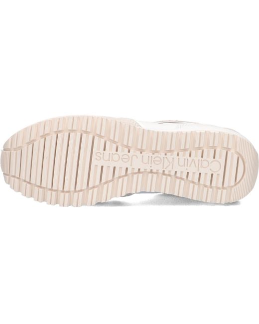 Calvin Klein Black Sneaker Low Tooth Runner Irregular Lines Dames