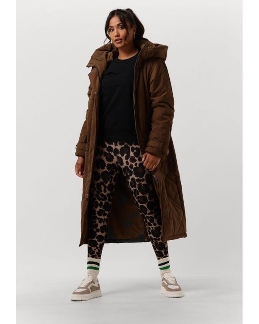Object Brown Wattierte Jack Katie Long Coat Damen