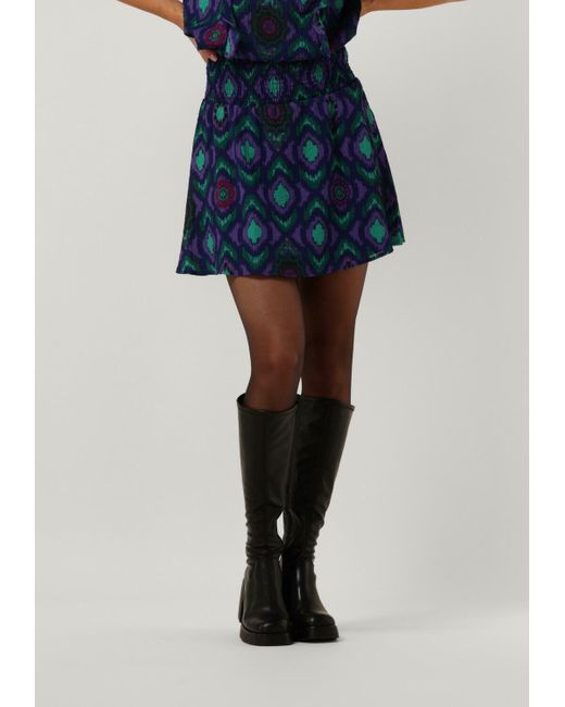 Alix The Label Blue Minirock Ladies Woven Ikat Mini Skirt