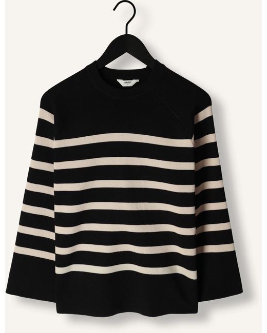 Object Black Pullover Objester Ls Knit Top Noos Damen