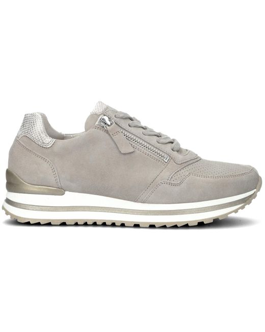 Gabor Suède Lage Sneakers 528 in het Naturel - Lyst
