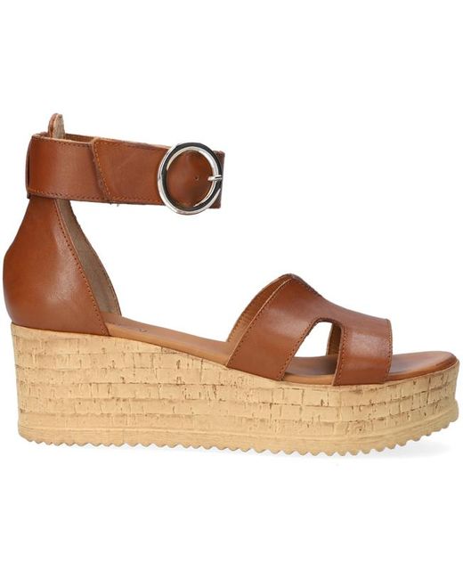 Omoda Rubber Cognac Sandalen Z3867 in het Bruin - Lyst
