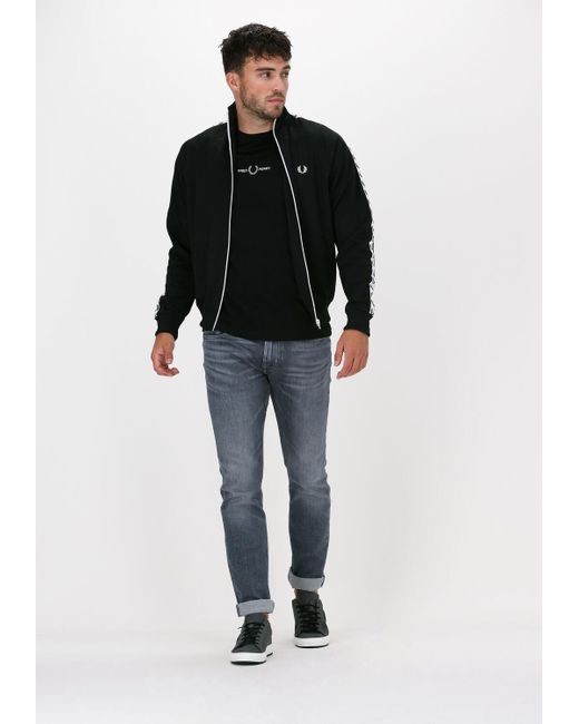 Fred Perry Strickjacke Taped Track Jacket in Black für Herren