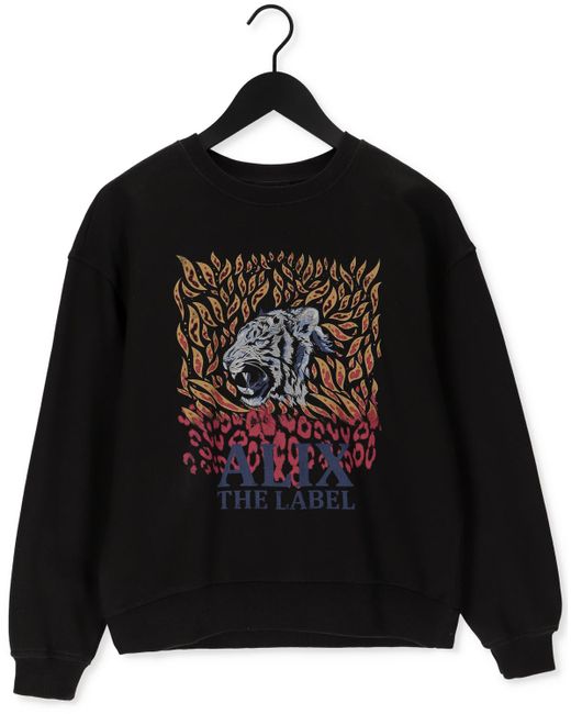 Alix The Label Black Sweatshirt Fire Tiger Sweater