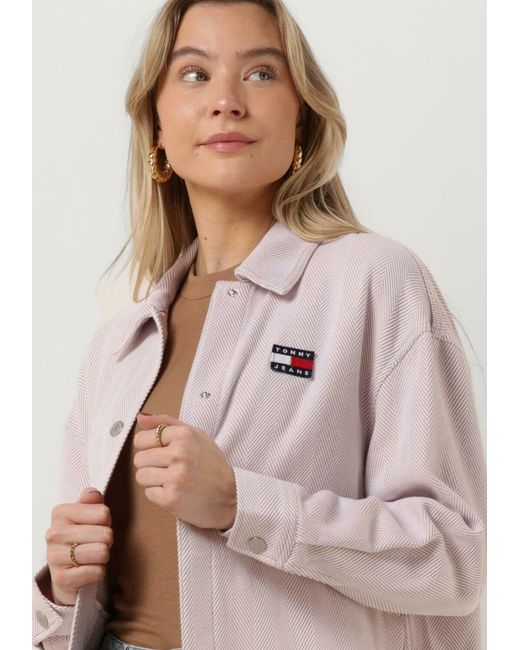 Tommy Hilfiger Natural Bluse Tjw Herringbone Overshirt