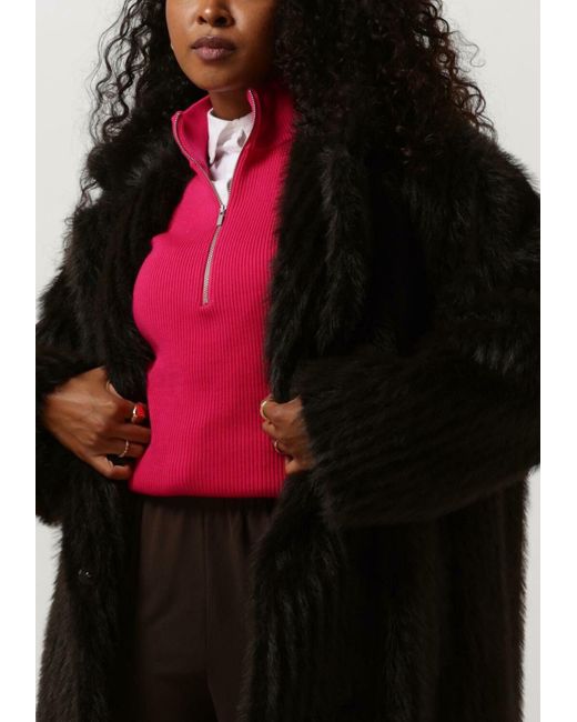 Stand Studio Black Fake-fur-jack Genevieve Coat