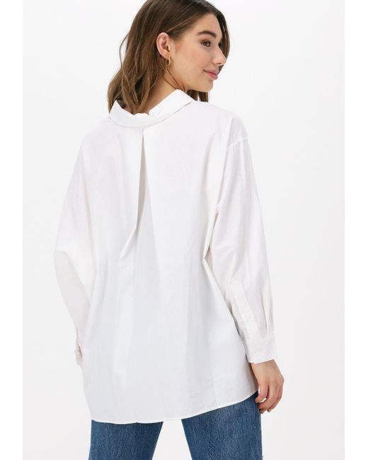 Colourful Rebel White Bluse Vicky Rebelle Dropped Shoulder Blouse Nicht-gerade