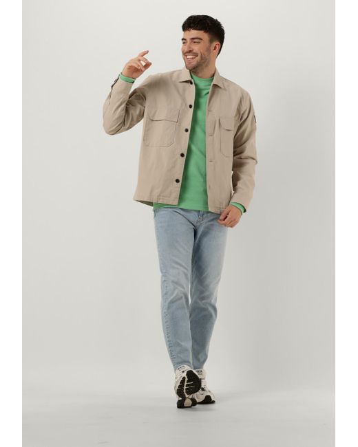 Calvin Klein Sweatshirt Monologo Badge Waffle Ls Tee Herren in Green für Herren
