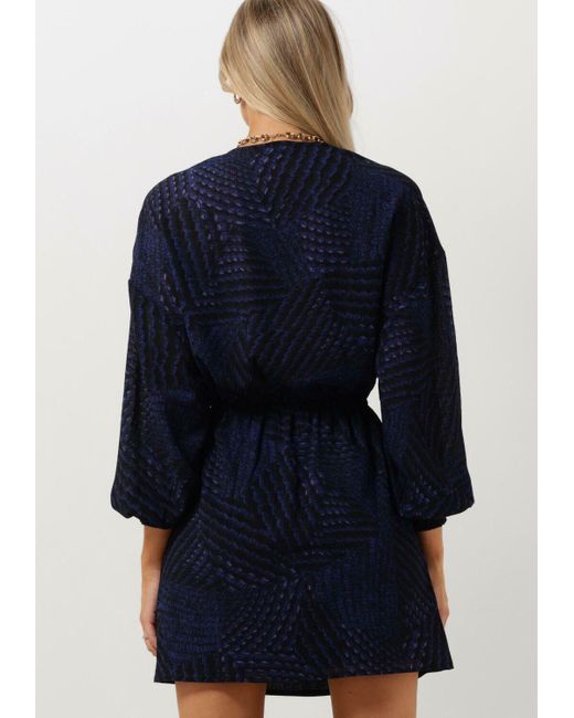 Alix The Label Blue Minikleid Graphic Wrap Dress