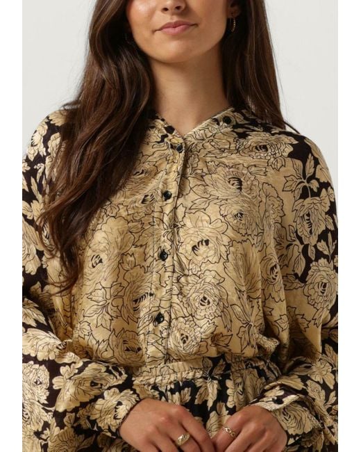 Mes Demoiselles Brown Bluse Rose Folia