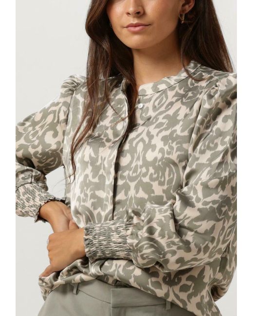Neo Noir Brown Bluse Kala Flower Blur Blouse