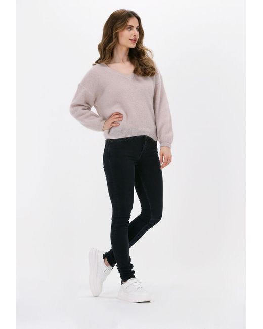 American Dreams Brown Pullover Silja V Neck Knit Damen