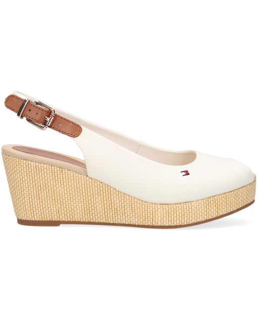 Witte plateau espadrilles met rits - Damesschoenen – SACHA