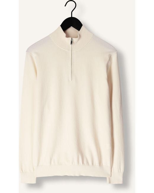 Profuomo Herren Pullover & Cardigans Half Zip Luxury Basic in Natural für Herren