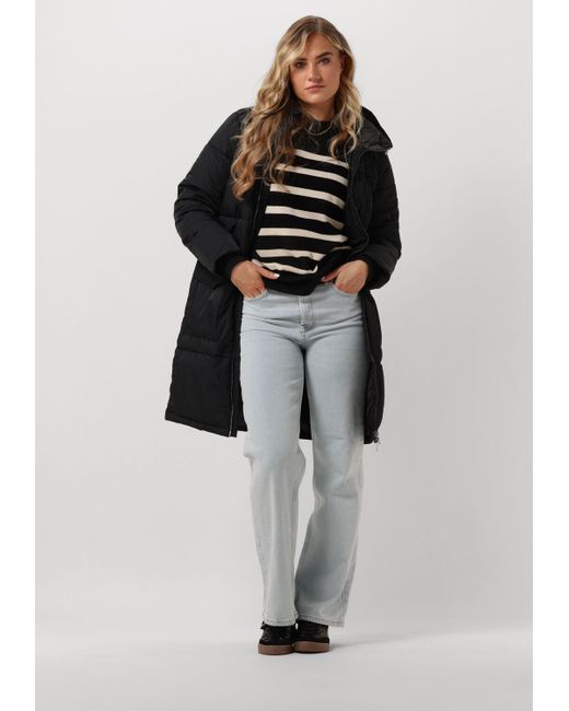 Object Black Wattierte Jack Objzhanna L/S Long Jacket Noos Damen
