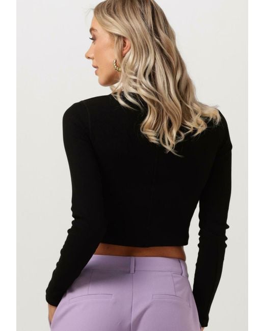 Envii Black T-shirt Enally Ls O-n Short Tee 5314