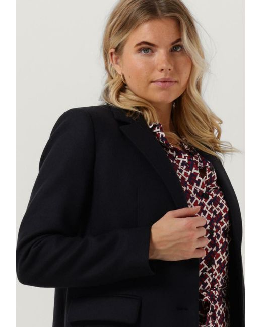 Tommy Hilfiger Black Mäntel Wool Blend Classic Coat Damen