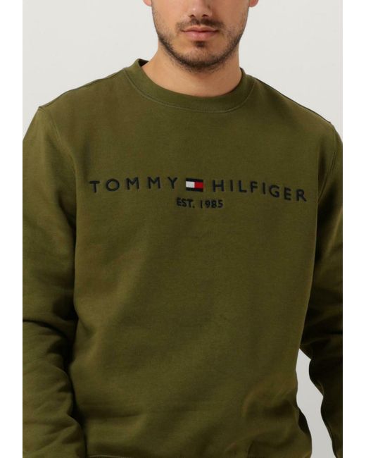 Tommy Hilfiger Sweatshirt Tommy Logo Sweatshirt in Green für Herren