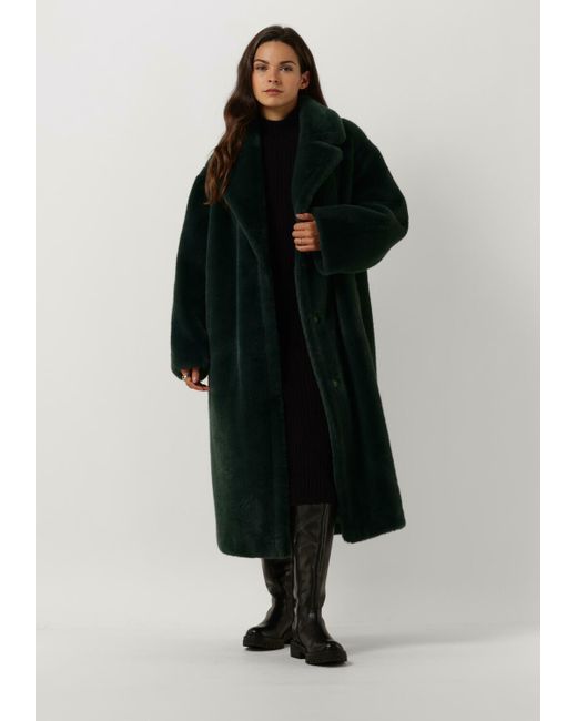 Stand Studio Black Fake-Fur-Jack Maria Coat Soft Damen