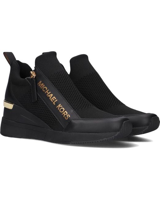 Michael Kors Black Sneaker Low Willis Wedge Trainer