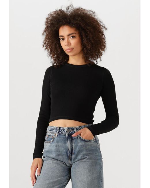 Envii Black T-shirt Enally Ls O-n Short Tee 5314