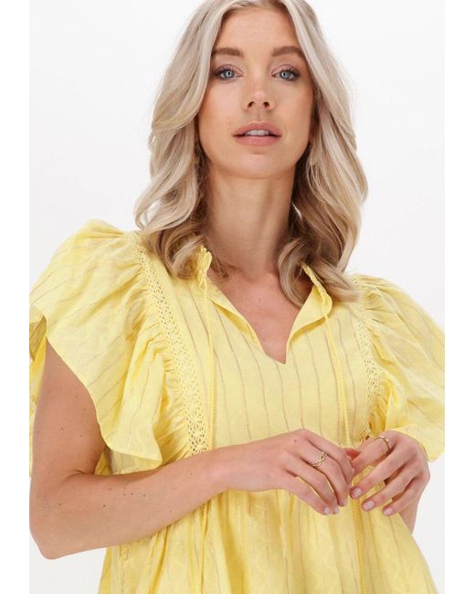 Y.A.S Yellow Midikleid Yaspala Ss Midi Dress - Fest
