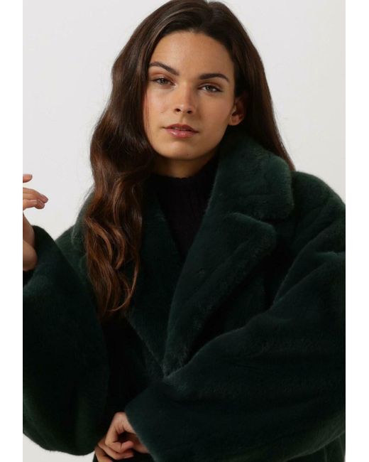 Stand Studio Black Fake-Fur-Jack Maria Coat Soft Damen