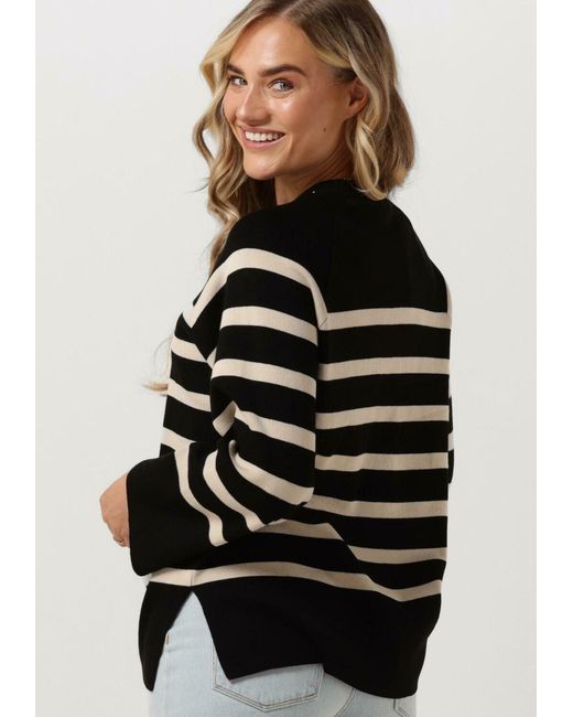 Object Black Pullover Objester Ls Knit Top Noos Damen