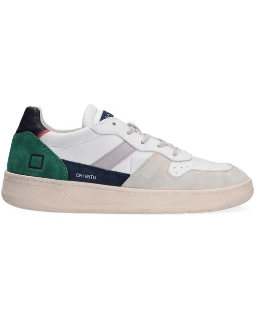 Date Rubber Lage Sneakers Court 2.0 in het Wit voor heren - Lyst