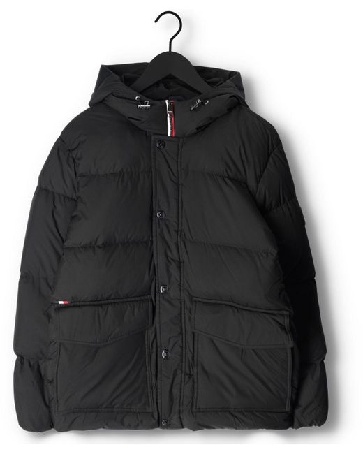 Tommy Hilfiger Wattierte Jack Hilfiger Down Hooded Jacket in Black für Herren