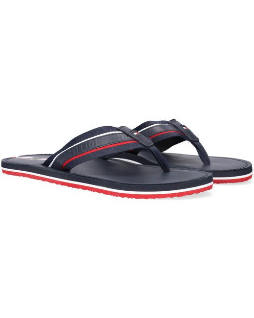 Tommy Hilfiger Teenslippers Elevated Beach Flipflop in het Blauw voor heren  - Lyst