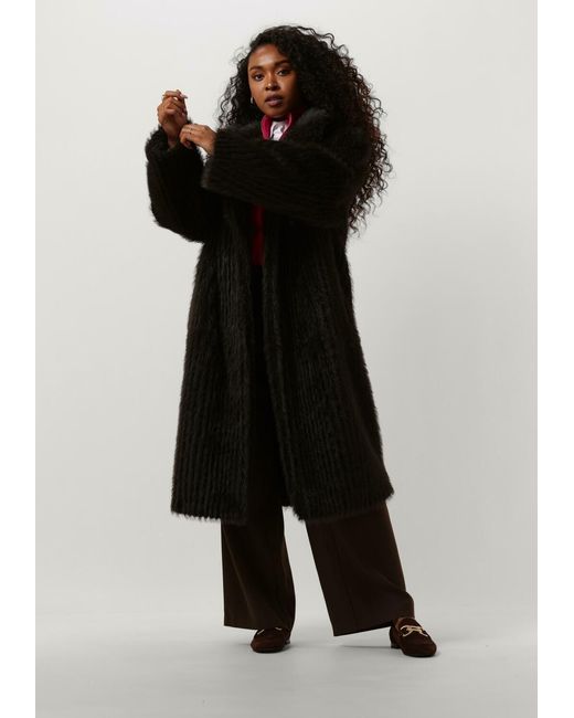 Stand Studio Black Fake-fur-jack Genevieve Coat