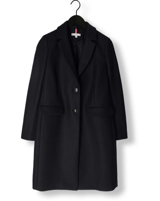 Tommy Hilfiger Black Mäntel Wool Blend Classic Coatd