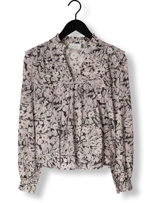 Neo Noir Gray Bluse Hama Sweet Floral Blouse